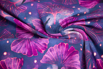 Jersey mit Ginkgoblättern, Fräulein von Julie, dunkelblau, 0,5 m
